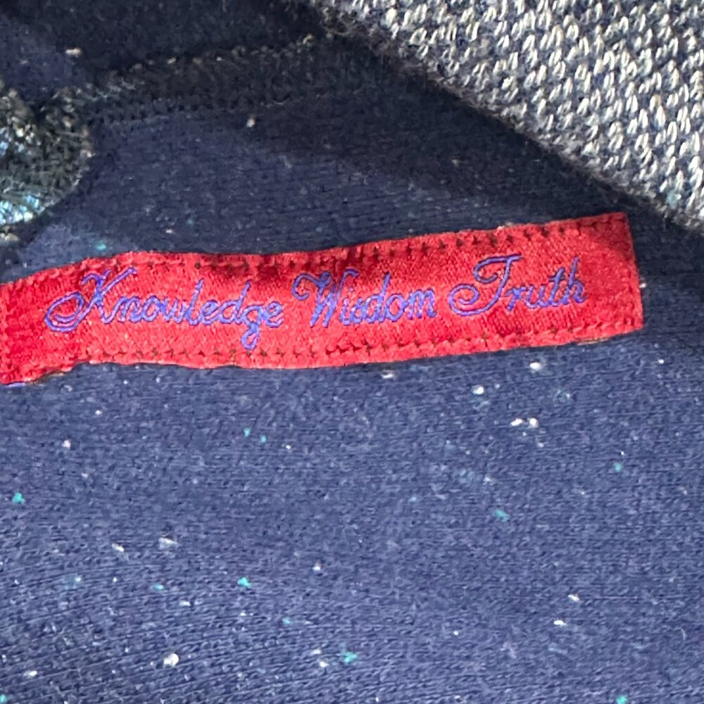 Robert Graham Lindell Long Sleeve Knit In Navy Classic Fit Medium Quarter Zip - Picture 9 of 9